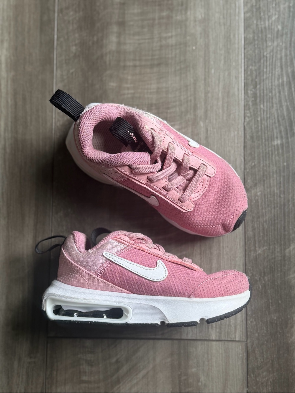 Nike Kids Air Max Pink White Mesh Low Top Sneakers Toddler Girls Sz 8C